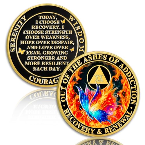 YRCKUDZKG Butterfly in The Fire 20 Year Sobriety Coin: A Comprehensive Review
