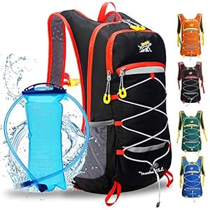 Sac à Dos d’hydratation 2 l avec Poche à Eau,25L Sac d’hydratationpour vélo en Plein air,Course à Pied,Cyclisme,randonnée,Escalade,Ski,Sac à Dos avec système d’hydratation pour Homme et Femme