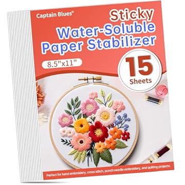 water soluble stabilizer for hand embroidery