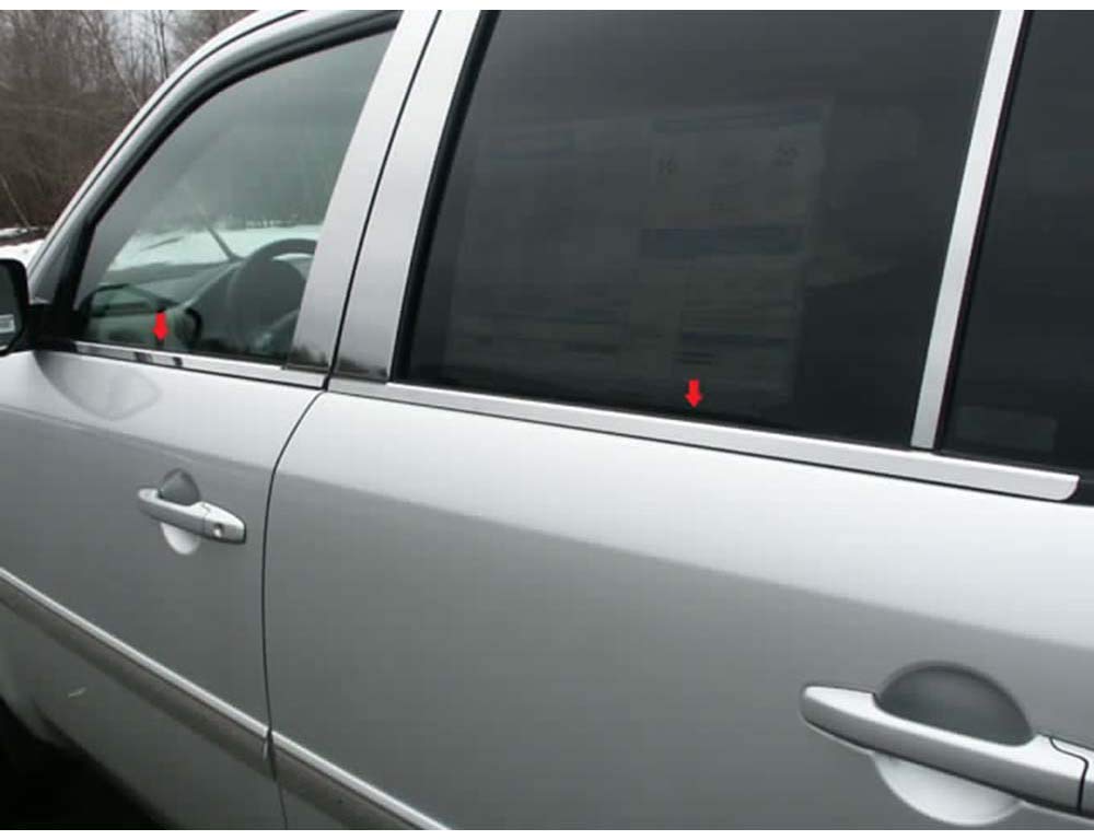 QAA is Compatible with 2009-2015 Honda Pilot 4 Piece Stainless Window Sill Trim Set WS29260