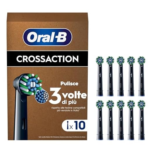 Confezione 10 Testine CrossAction Black Oral-B