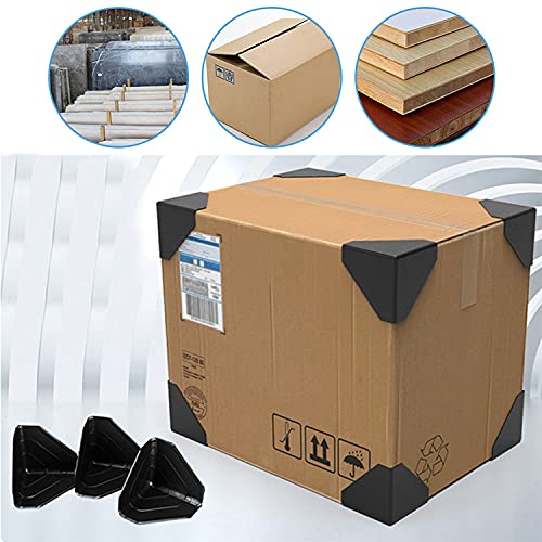 Uoyu 100 Pcs Carton Packing Corner Guard Frame Corner Protectors Black Corner Protector V Shaped Edge Guards For Carton Boxes, Furniture And Other Products Packaging #TOP2