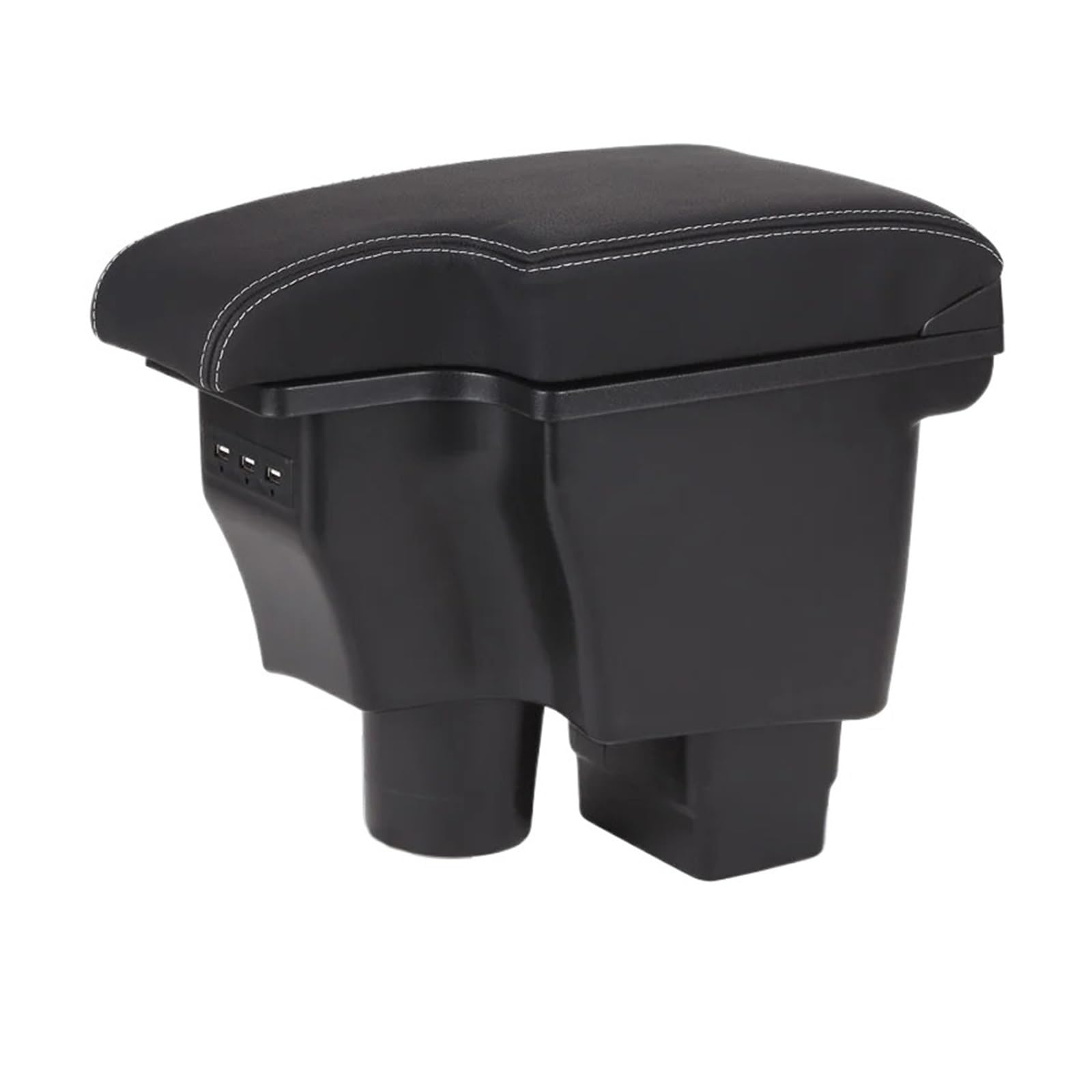 UMDJJU For Mazda 2/CX-3 Armrest Box Retrofit Car Storage Accessories Charging USB Car Centre Console Armrest Box(B3genuine leather)