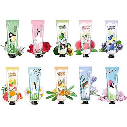 Creamoon 10 Pack Hand Cream Gift Set for Dry Cracked Hands,Working Hands, Floral Fragrance Lition Moisturizing Rejuvenating skin Care Travel Size Lotion Birthday RX00EGW810RRF8K152C5EID