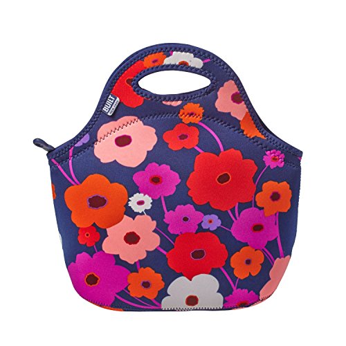 BUILT Gourmet To Go Soft Neoprene Lunch Tote Bag - Lightweight, Insulated and Reusable Lush Flower 5159629