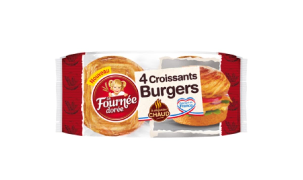 Croissant Burger La Fournee Doree 4 x 280g/Sachet - Offress de 2, 4, 6 et 8 Sachets - Livraison Gratuite France (2 sachets)