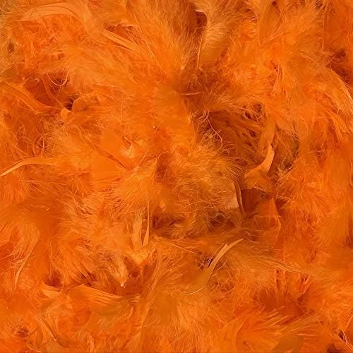 Cozy Glamour Solid Boas 6 Foot Long 50 Gram Great for Parties, Crafts, and Fun! (Orange Flame)