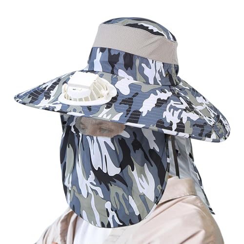 Chapeau de ventilateur solaire homme pour pêche agriculture et golf
