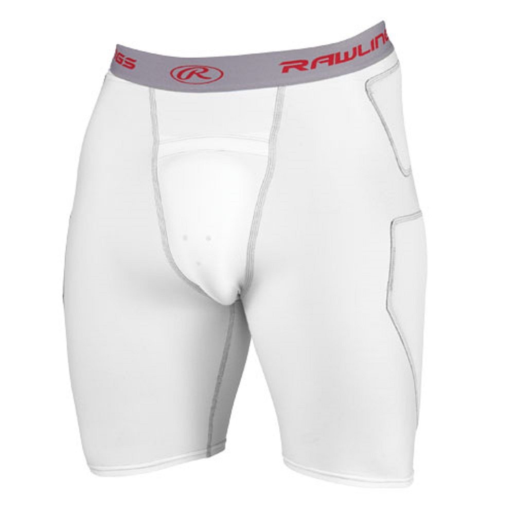 Rawlings Extra Padding Sliding Short Briefs with Cup Pocket (Baseball/Softball, Soccer, Football)