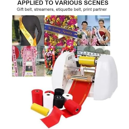 Macchina da stampa digitale a nastro, stampante tessile portatile, larghezza di stampa 30-104 mm, supporta oltre 50 lingue, facile da usare per nastri regalo e stelle filanti