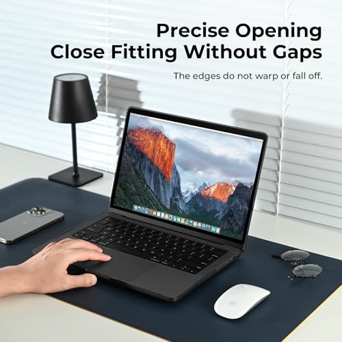 Image of EooCoo Case Compatible for NEW MacBook Pro 14 inch M5 2025 A3434,2024-2021 M4 A3112 A3185 A3401 M3 A2918 A2992 M2 A2779 M1 A2442 Pro Max Chip Touch ID,Laptop Hard Shell Cover, Matte Surface, Black