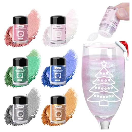 CRPTHE Six-Color Edible Luster Dust Set