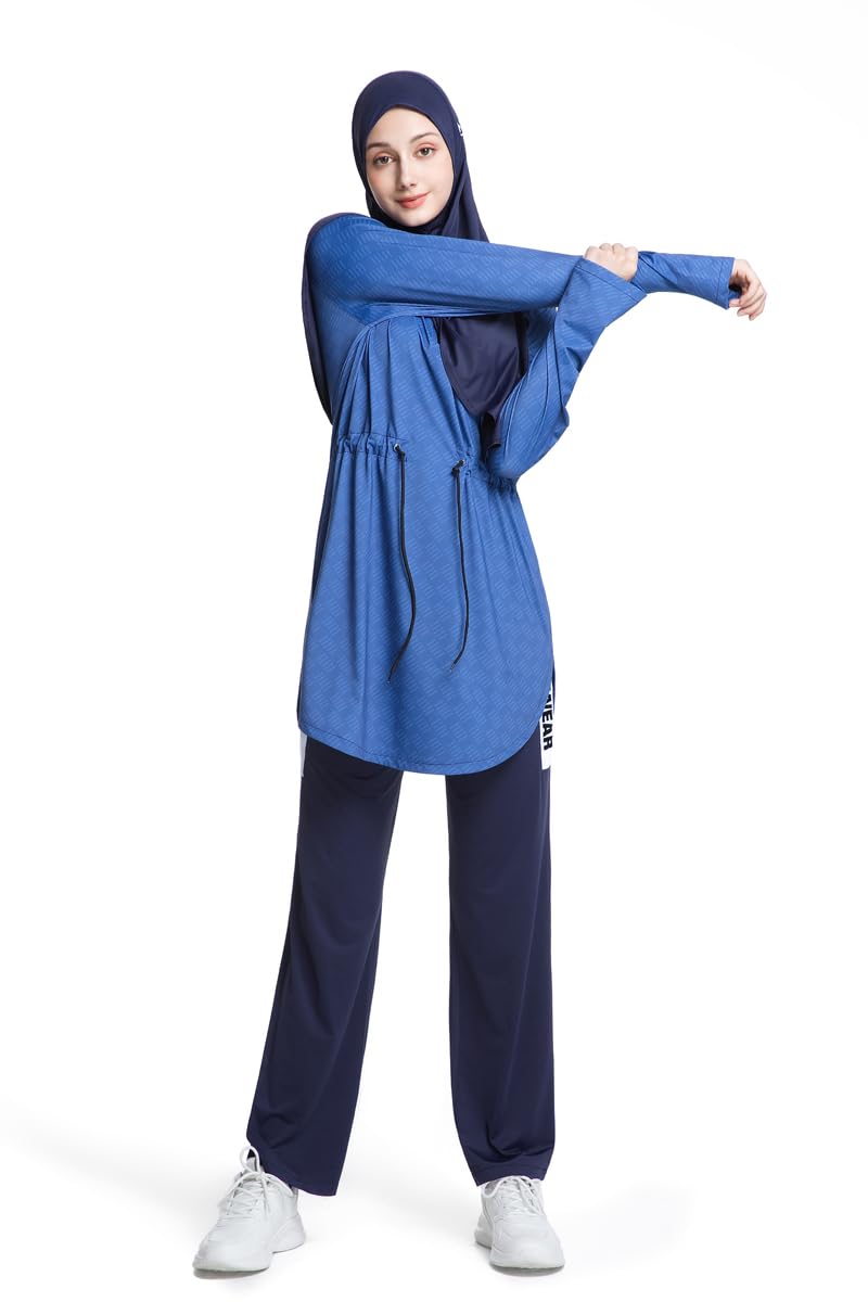 Women's Arabic Modest Sports Set for Outdoor Yoga, Running, Fitness