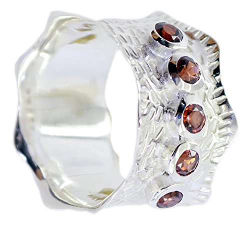 Pierres précieuses authentiques sur cette bague grenat en argent sterling