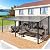 AECOJOY 20' x 12' Gazebo for Patio, Large Wall-Mounted Hard Top Lean-to Gazebo Pergola with Roof 12' x 20' on Clearance, Heavy Duty Patio Awnings for Decks, Backyard