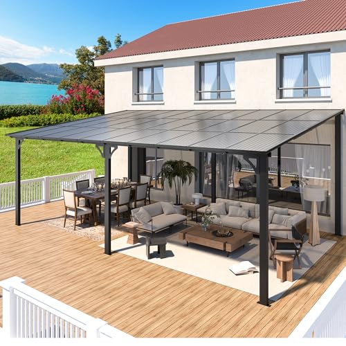 AECOJOY 20' x 12' Gazebo for Patio, Large Wall-Mounted...