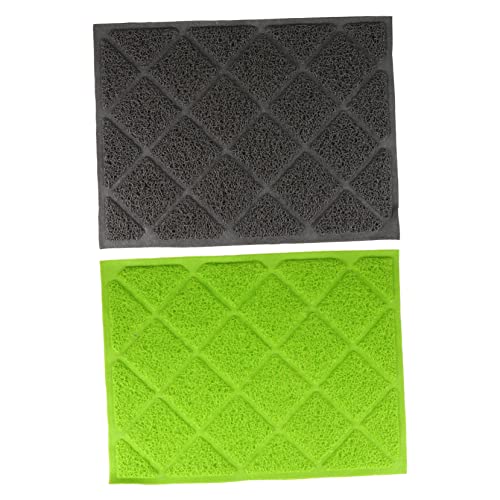 Hemoton 2pcs Pet Dish Bowl Pad Cat Litter Pad Foot Mat Large Dog Licking Mat Waterproof Non-Slip for Cats