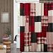Woolrich Sunset Cotton Shower Curtain, Plaid Lodge/Cabin Shower Curtains for Bathroom, 72 X 72, Red