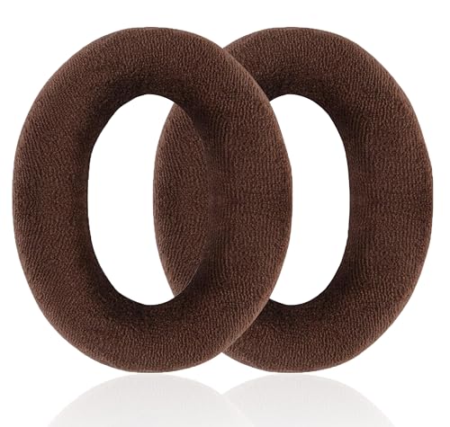 Reemplazo de almohadillas para auriculares compatible con Sennheiser HD598 | Almohadillas marrones de felpa de alta densidad que aíslan el sonido y son suaves miniatura 1