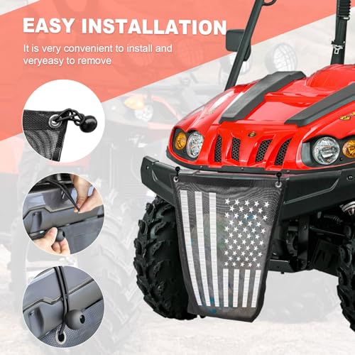 Image of Dawnjaccee UTV /ATV Trash Bag, PVC Mesh Storage Sack Compatible with Polaris RZR, Can-Am, Kawasaki, Honda & Golf Carts, Universal Fit Off-Road Accessories