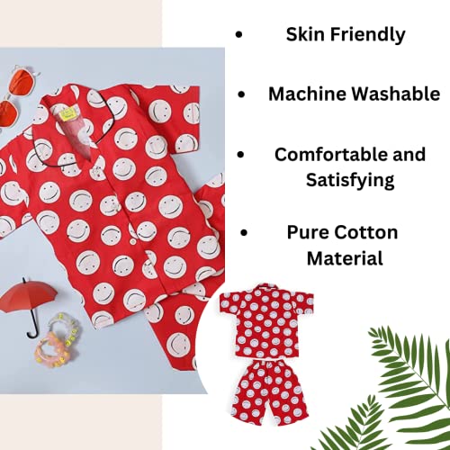 Image of A Little Swag Soft Cotton Printed Night Dress Night Suit Sleepwear Nightwear Set Unisex Kids Wear