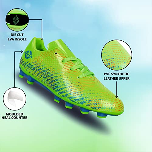 Image of Nivia Boys Encounter Kids Football StudNivia Kids Encounter 9.0 Orange-Royal Blue UK - 1