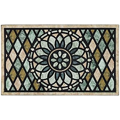 CHICHIC Door Mat Welcome Mat 17x 30 Inch Front Door Mat Outdoors for Home Entrance Outdoors Mat for Outside Entry Way Doormat Entry Rugs, Heavy Duty Non Slip Rubber Back Low Profile, Flower