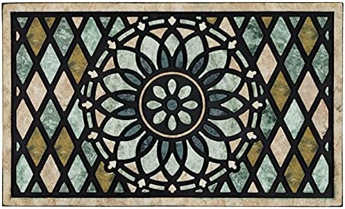 CHICHIC Welcome Door Mat 24 x 36 Inch Front Doormat Outdoors for Home Entrance Outdoors Mat for Outside Entry Way Doormat Entry Rugs, Heavy Duty Non Slip Rubber Back Low Profile, Flower