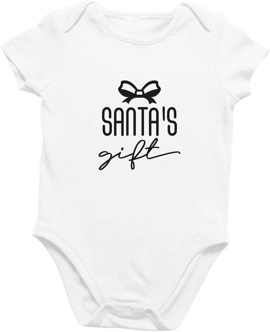Printique Organic GOTS Certified Baby Onesie Unisex Bodysuit 0-18 months - Funny Christmas Holiday