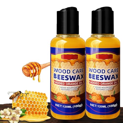 Jinoch Natural Beeswax & Orange Oil Wood Conditioner, Wood Care Beeswax, Bees Wax Spray Furniture Polish, Beeswax Spray Furniture Polish, Prevents Crack (2)