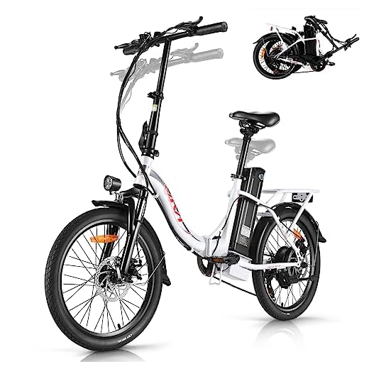 Vivi Electric Bike, 20" Folding Electric Bike 500W Foldable Ebike Adult Electric Bicycles Ebike for Adults with 48V 7.8AH Removable Battery, Shimano 7 Speed Electric City Commuter Bike