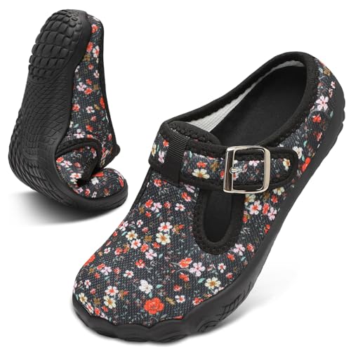 Black Mules Womens Adjustable Slip On