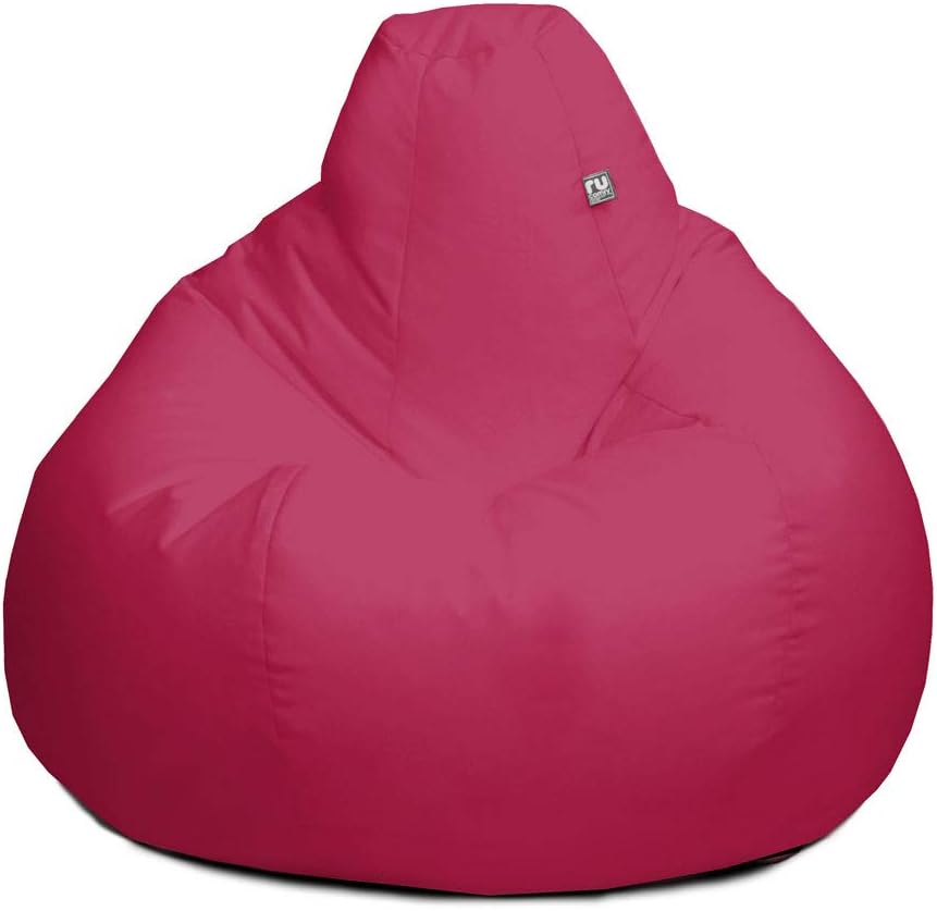 rucomfy Beanbags Extra Large Trend Classic Bean Bag. Comfortable Home or Bed Room Chair. Durable & Machine Washable - 70 x 110cm (Cerise Pink)