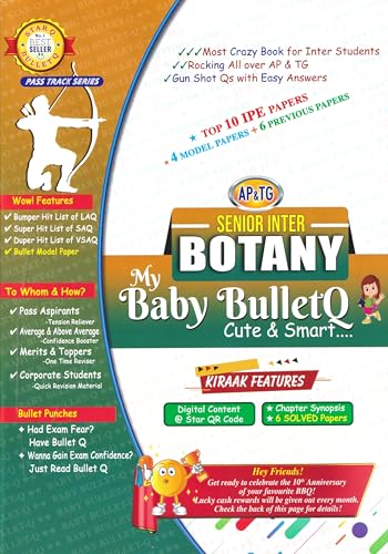 Image of AP & TG My Baby Bullet Q Senior Inter BIPC 2025-26 Edition | Botany, Zoology, Physics & Chemistry | Top 10 IPE Papers | Quick Revision & Exam Prep | Pack of 4 Books (English Medium)