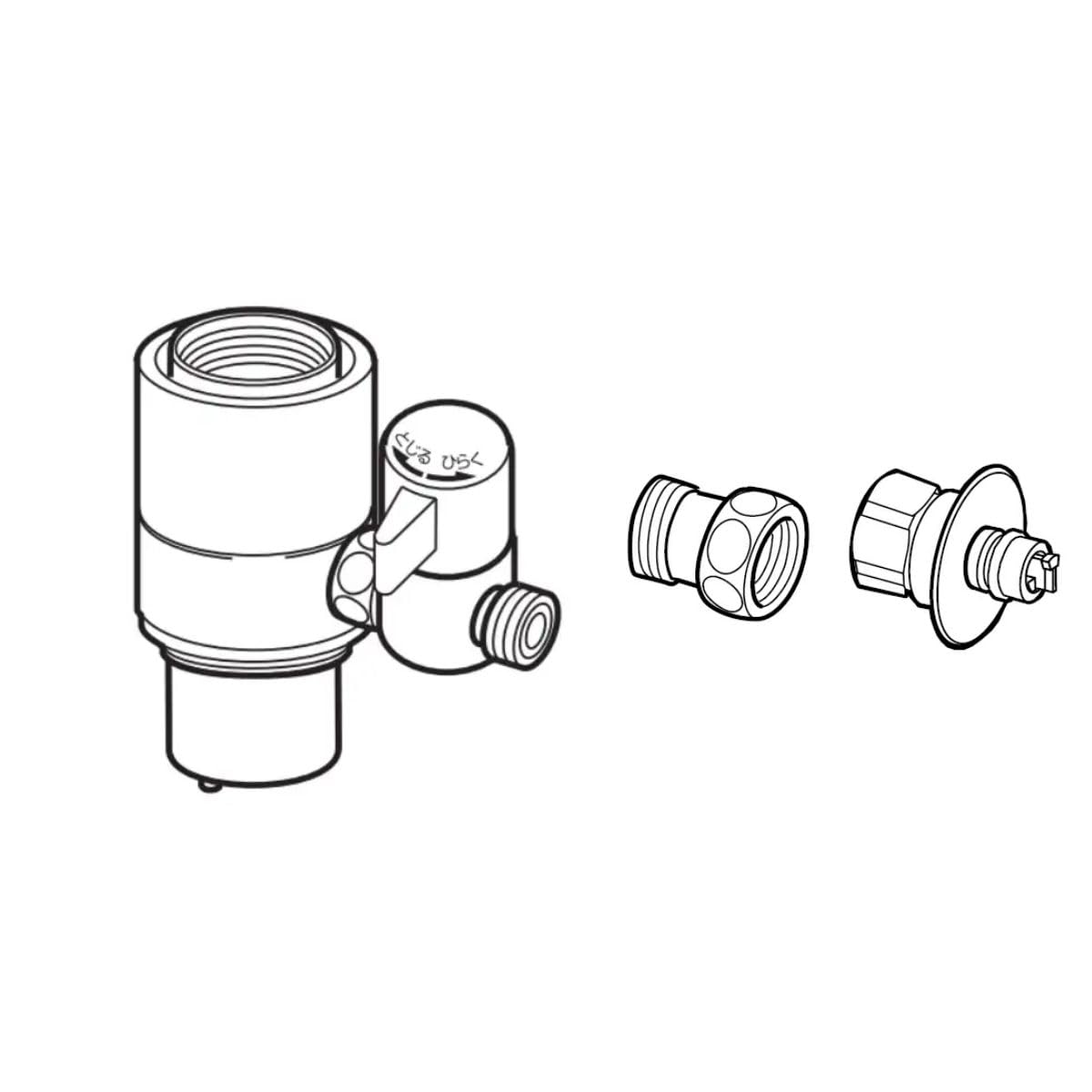 Amazon | ナニワ製作所 NSP-SXR8+Au・ADセット シングル分岐水栓+食洗