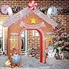 Joedom 10 FT Chrstmas Nflatable Gngerbread House Archway Wth - View #2