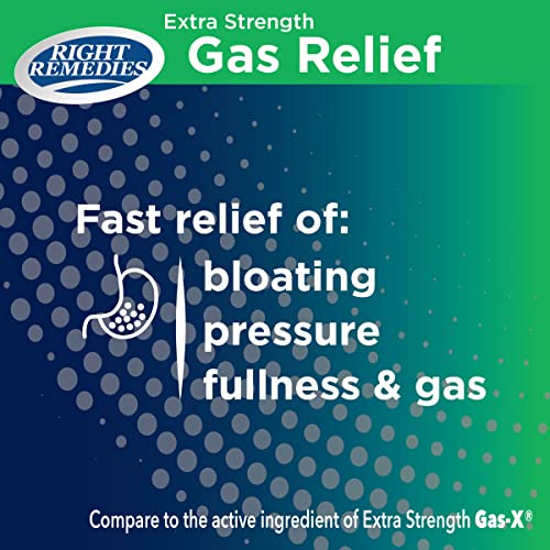 Right Remedies Gas Relief, Simethicone 125 Mg, (365 Softgels), Fast Relief From Gas, Bloating, Fullness, Painful Discomfort, Compare To Gas-X Extra Strength Active Ingredient #TOP5