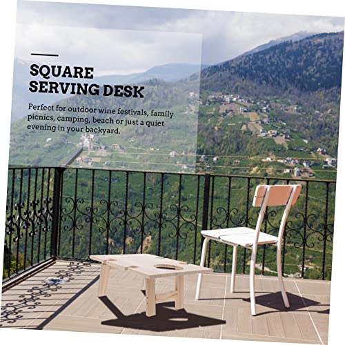 Table pliante bois carrée Toyvian table pliable extérieure et maison - 6