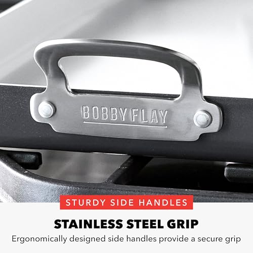 GreenPan x Bobby Flay 18" x 11" Nonstick Double Burner Griddle, PFAS-Free Ceramic Double Stovetop Skillet, Stainless Steel Handles, Dual-Use Cooking, Easy Clean Dishwasher & Oven Safe Pan, Gray by GreenPan - Image 2