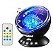 Ocean Wave Night Light Projector, Ohuhu Remote Control Projection lamp Rotation Northern Light Projector Mood Light, Upgraded 12 LED 7 Colors with Built-in Speaker for Baby Nursery, Adults and Kids