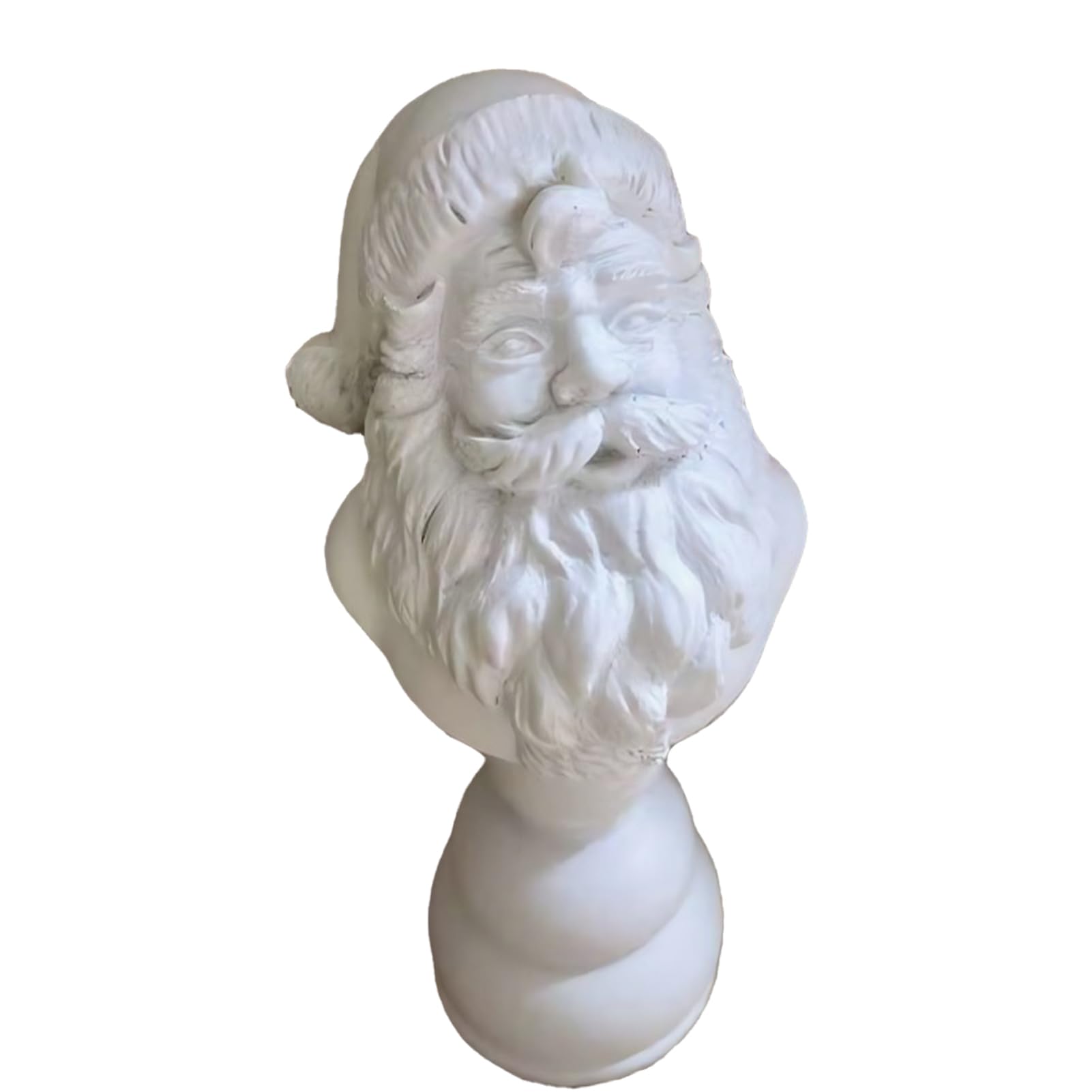 KIOALXZ Santa Bust Lightweight Half Body Xmas Figurine Statue For Home Craft Decoration Xmas Figurine Craft Decoration Versatile White Santa Claus Head Statue