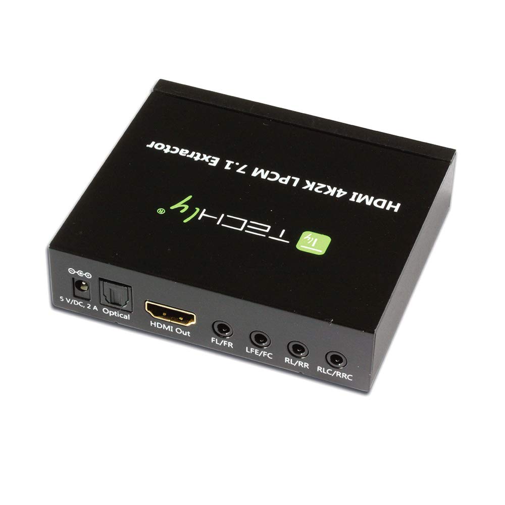 Techly 025756 Estrattore Audio LPCM 7.1 da HDMI 4K UHD 3D Nero