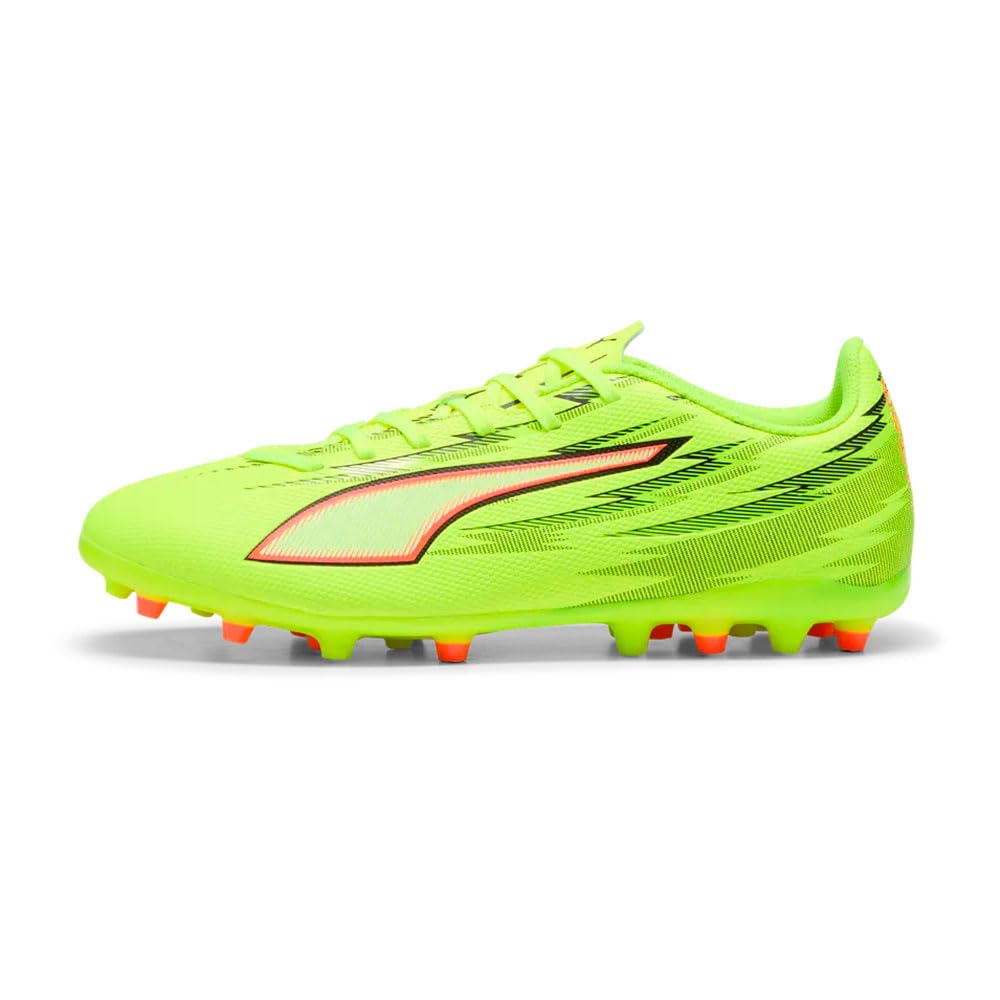 PUMA Unisex Ultra 6 Play Multi-Ground Football Boots, Yellow Alert-PUMA Black-Glowing Red-Lime Squeeze, 7.5 UK