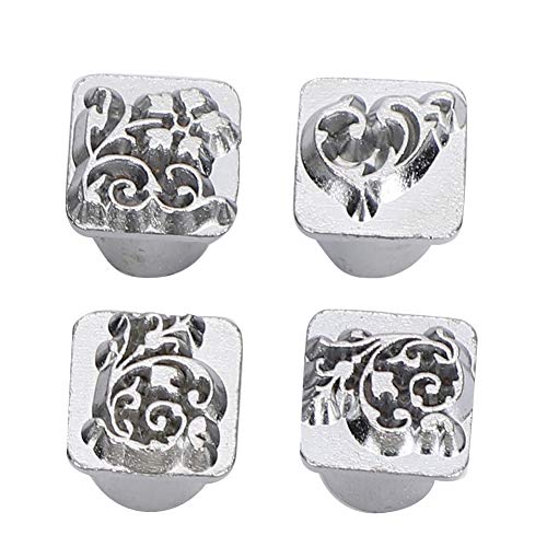 12 peças de ferramentas de estampagem de couro, 12 padrões de liga de zinco para artesanato de couro