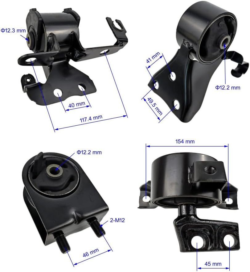 Engine Motor Transmission Mount Set of 4 Fit for 2002 2003 Mazda Protege5 2.0L 1999 2000 Protege 1.8L 2001 Protege 2.0L Manual A6486 A6481 A6485 A6465