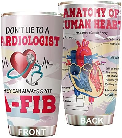 Amazon.com | MEDROC Cardiology Gifts For Men - Tumbler Stainless Steel ...