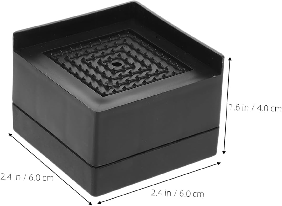 CALLARON 8pcs Non-Slip Furniture Grippers Rubber Feet Furniture Pads for Hardwood Floors 5.8x5.8cm Thick Square Risers Stoppers