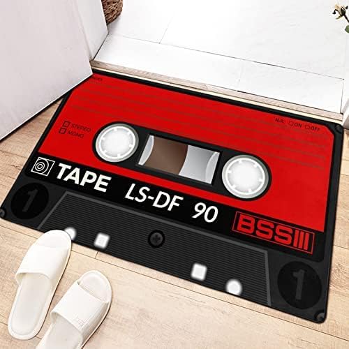 Miniatura 1 de Alfombra antideslizante de cinta de casete de audio para dormitorio, sala de estar, dormitorio, oficina, decoración del hogar, 4 x 6 pies