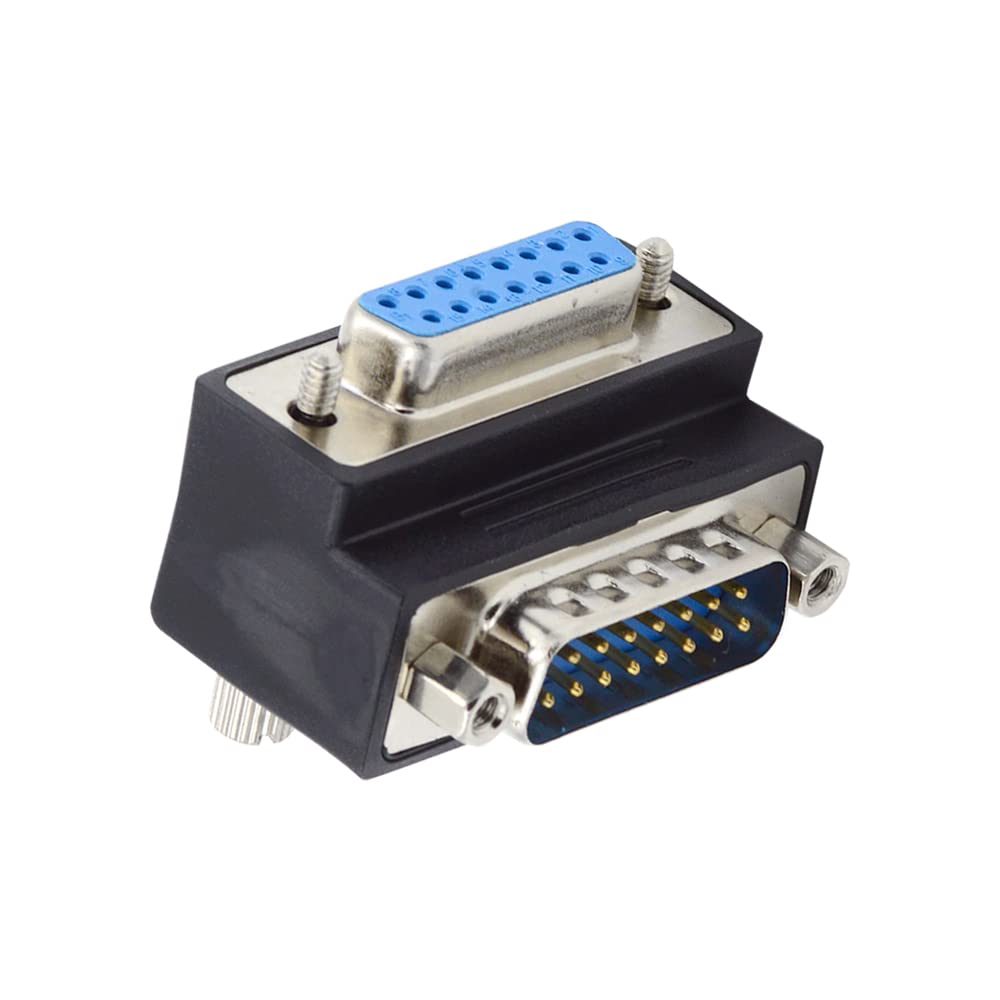 DSUB RS232 D-subminiaturizzato 15 pin maschio a femmina adattatore di estensione DB connettore giù 90 gradi angolato