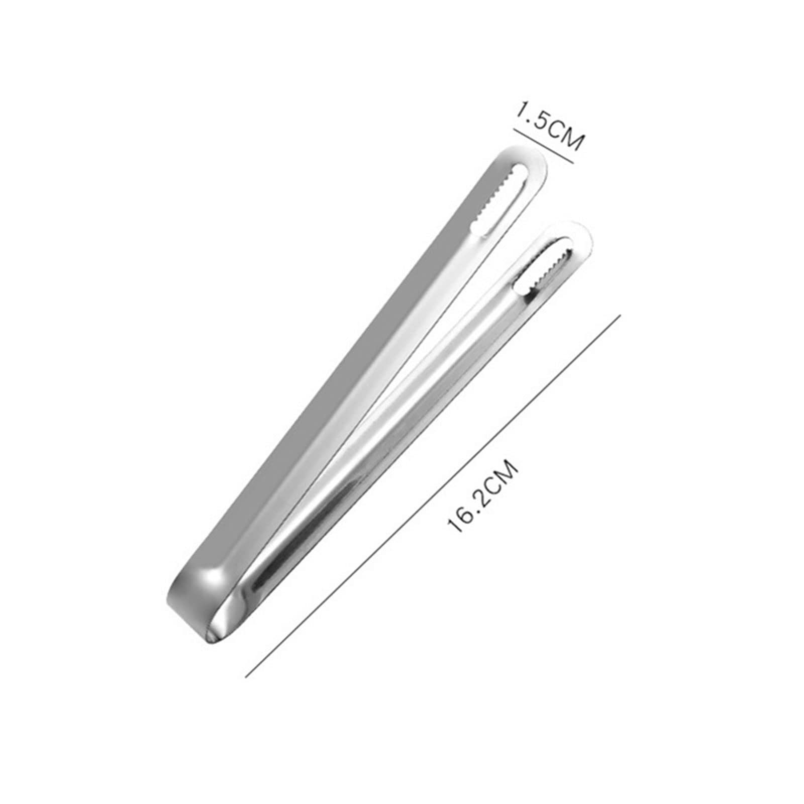 Pinzas para Hielo de Acero Inoxidable con Dientes para Cubitos de Hielo, Pinzas para Barbacoa, Pinzas Huecas para Pasteles, Pan, Parrilla, Carne, Accesorios de Cocina para el hogar